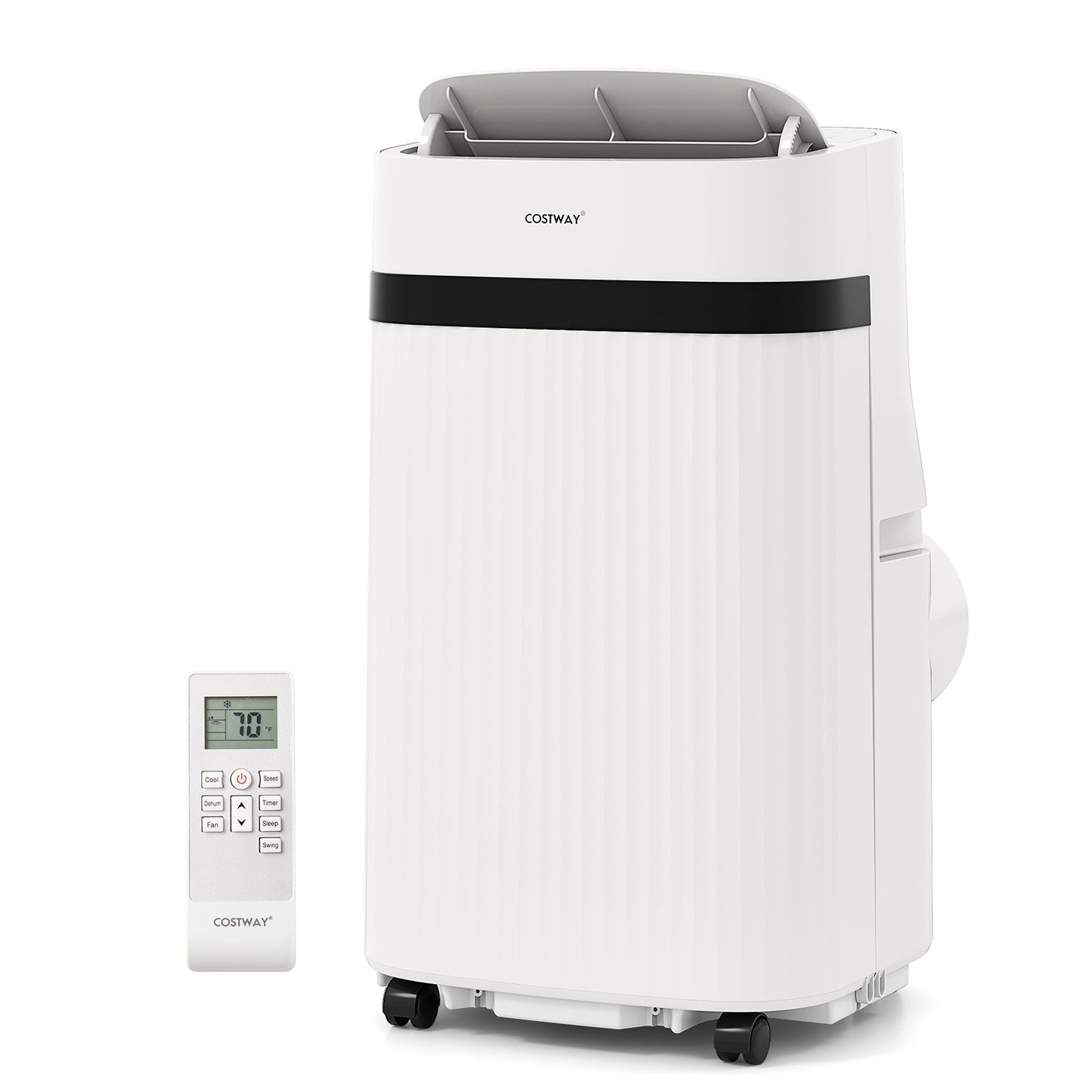 12000 BTU Portable Air Conditioner 3 in 1 Energy-saving with Fan and Dehumidifier, White Portable Air Conditioners White at Gallery Canada