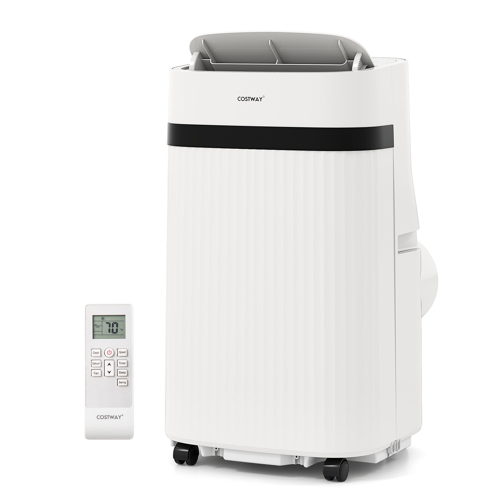 12000 BTU Portable Air Conditioner 3 in 1 Energy-saving with Fan and Dehumidifier, White Portable Air Conditioners White at Gallery Canada