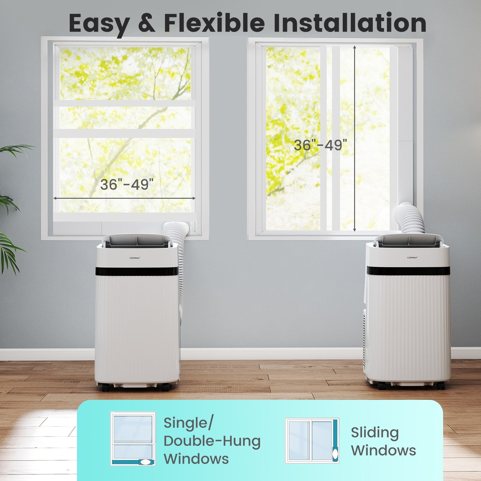 12000 BTU Portable Air Conditioner 3 in 1 Energy-saving with Fan and Dehumidifier, White Portable Air Conditioners at Gallery Canada