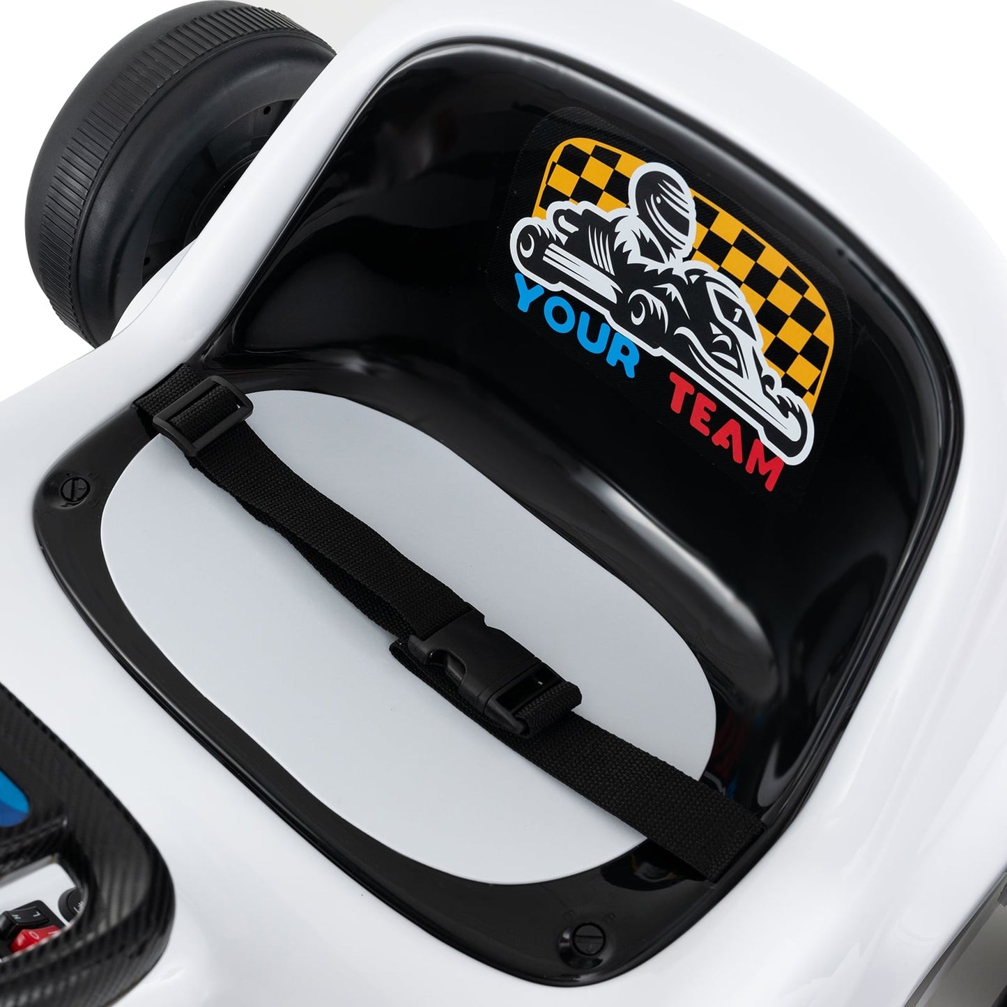 12V Electric Go Kart For Kids, Remote Control, Music, White Powered Ride On Toys at Gallery Canada