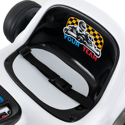 12V Electric Go Kart For Kids, Remote Control, Music, White Powered Ride On Toys at Gallery Canada