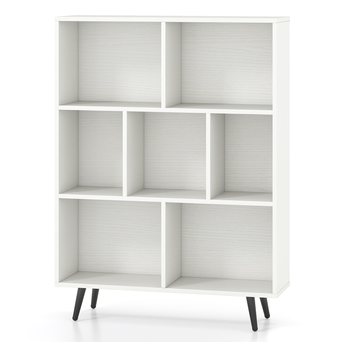 7/8/10-Cube Bookcase with 5 Tapered Metal Legs-7 Cubes Bookcases at Gallery Canada
