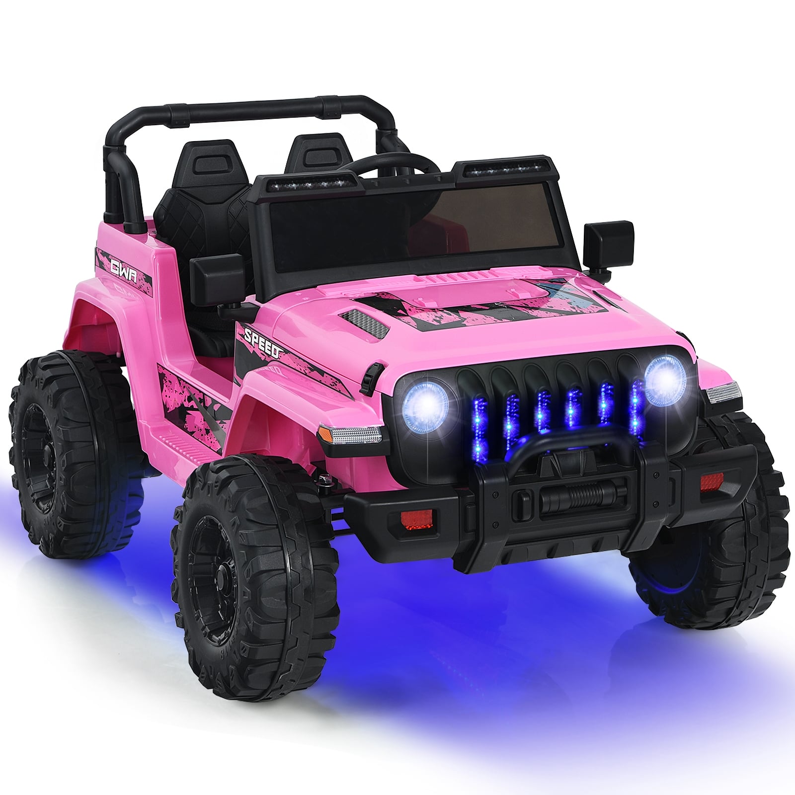 12V Kids Ride On Jeep Car, 2.4G Remote Control, Pink Powered Ride On Toys at Gallery Canada
