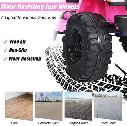 12V Kids Ride-on Jeep Car with 2.4 G Remote Control, Pink Powered Ride On Toys at Gallery Canada