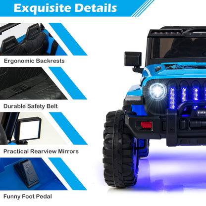 12V Kids Ride-on Jeep Car with 2.4 G Remote Control, Blue Powered Ride On Toys at Gallery Canada