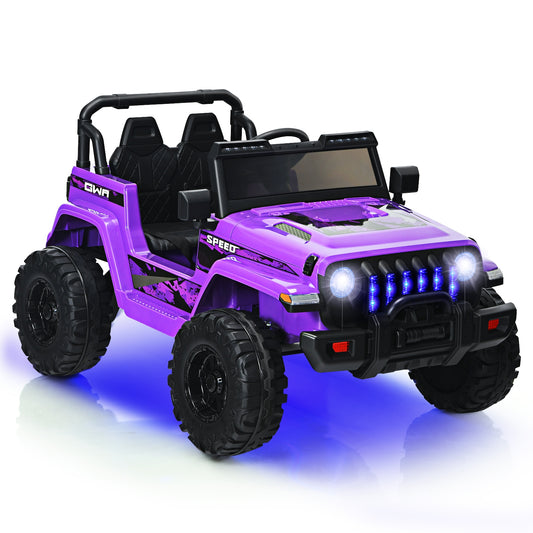 12V Kids Ride-on Jeep Car with 2.4 G Remote Control, Purple Powered Ride On Toys Purple at Gallery Canada