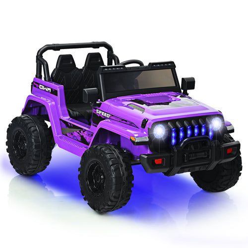 12V Kids Ride-on Jeep Car with 2.4 G Remote Control, Purple