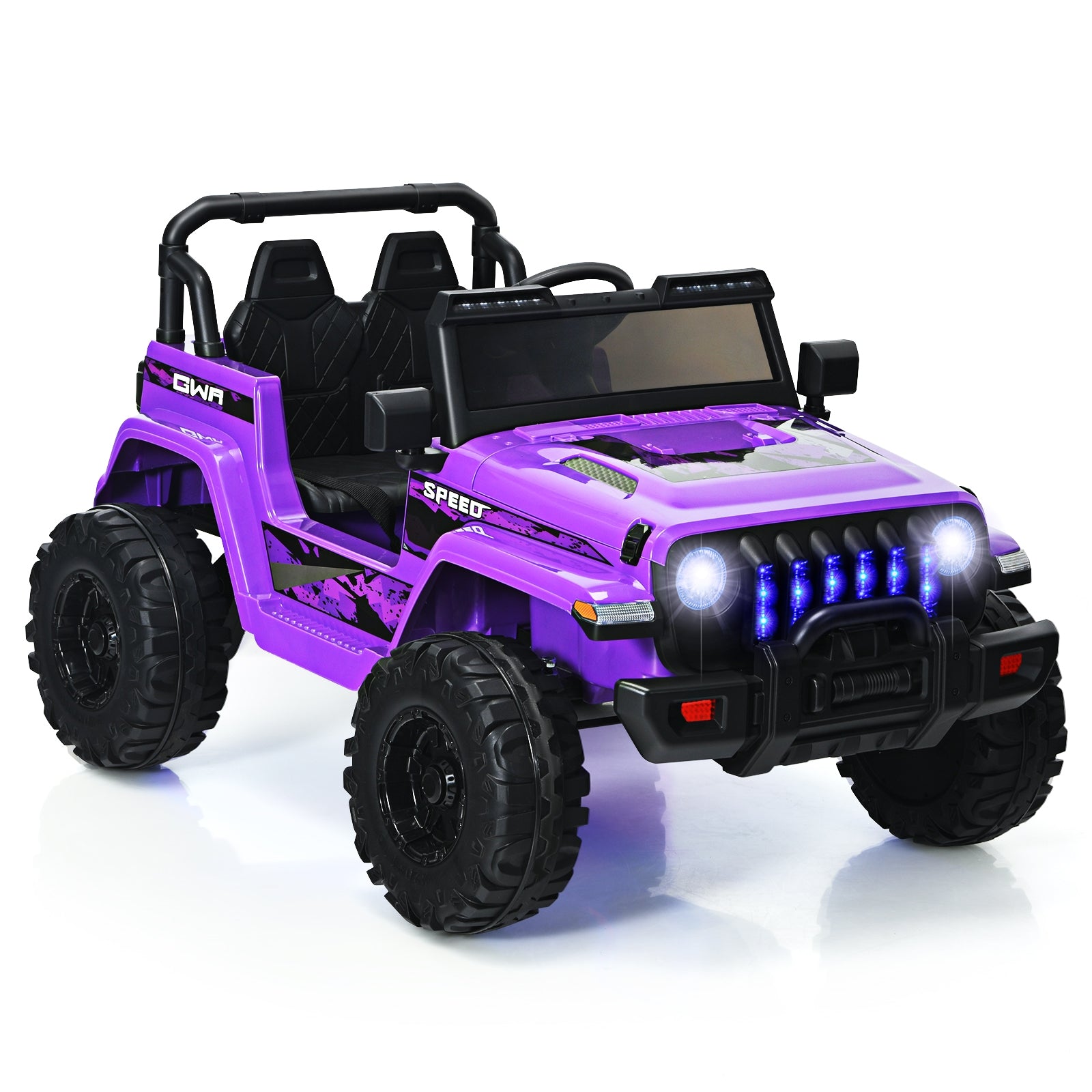 12V Kids Ride-on Jeep Car with 2.4 G Remote Control, Purple Powered Ride On Toys at Gallery Canada