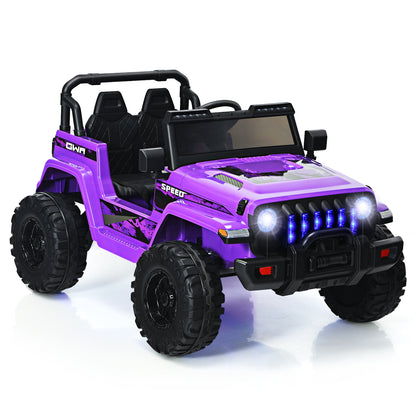 12V Kids Ride-on Jeep Car with 2.4 G Remote Control, Purple Powered Ride On Toys at Gallery Canada