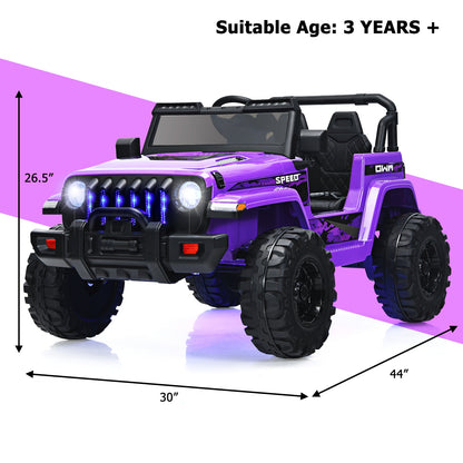 12V Kids Ride-on Jeep Car with 2.4 G Remote Control, Purple Powered Ride On Toys at Gallery Canada