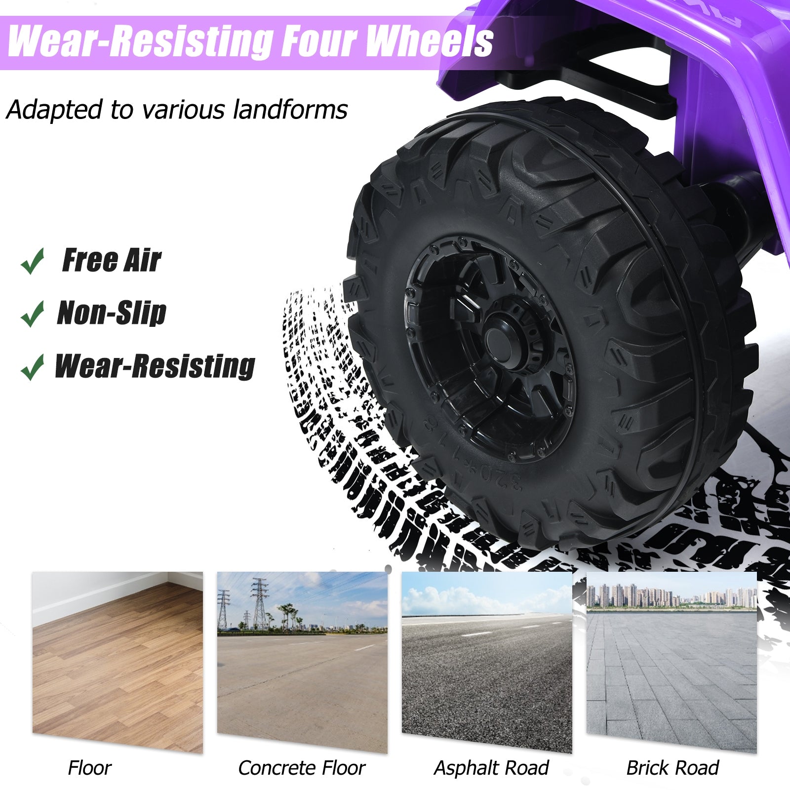 12V Kids Ride-on Jeep Car with 2.4 G Remote Control, Purple Powered Ride On Toys at Gallery Canada