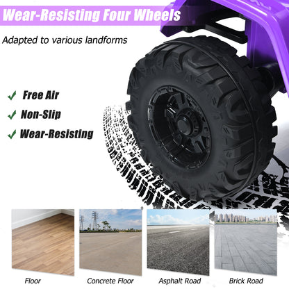 12V Kids Ride-on Jeep Car with 2.4 G Remote Control, Purple Powered Ride On Toys at Gallery Canada