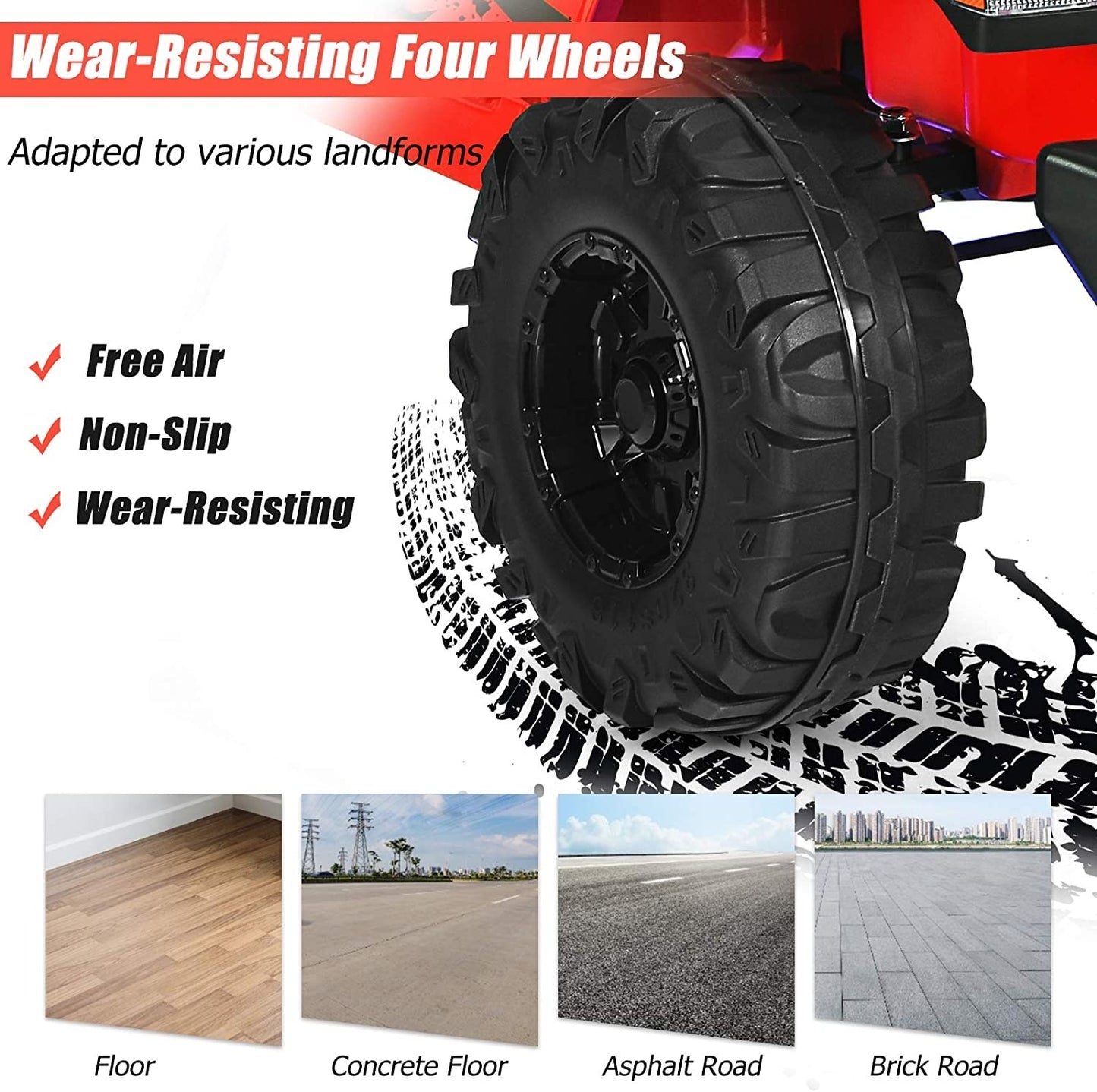 12V Kids Ride-on Jeep Car with 2.4 G Remote Control, Red Powered Ride On Toys at Gallery Canada