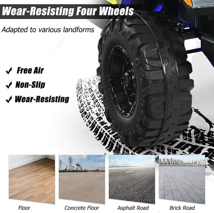 12V Kids Ride-on Jeep Car with 2.4 G Remote Control, Black & Green Powered Ride On Toys at Gallery Canada