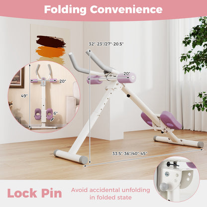 Adjustable Abdominal Trainer Ab Workout Machine Foldable Ab Cruncher, White Rowing Machines at Gallery Canada