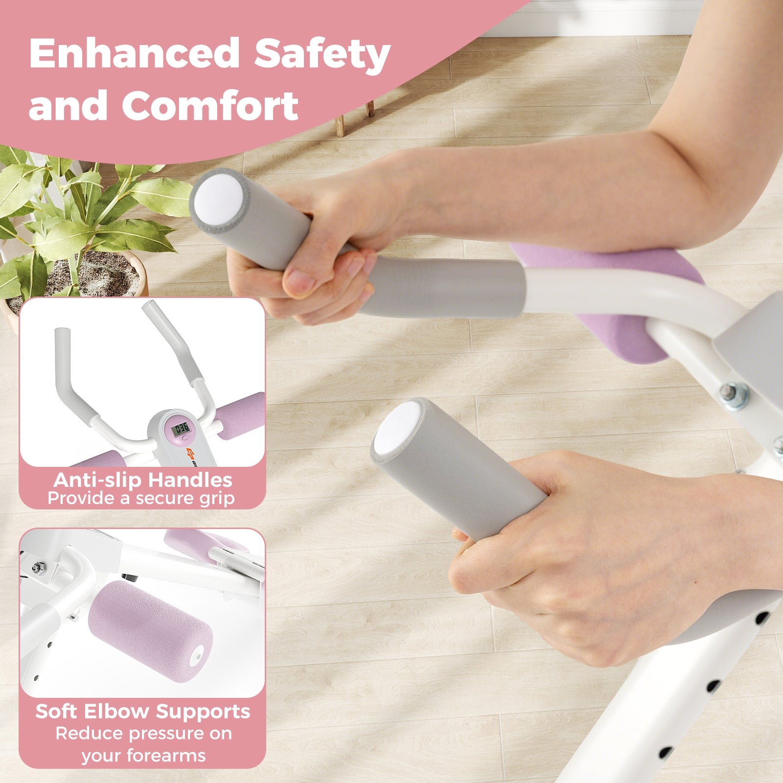 Adjustable Abdominal Trainer Ab Workout Machine Foldable Ab Cruncher, White Rowing Machines at Gallery Canada