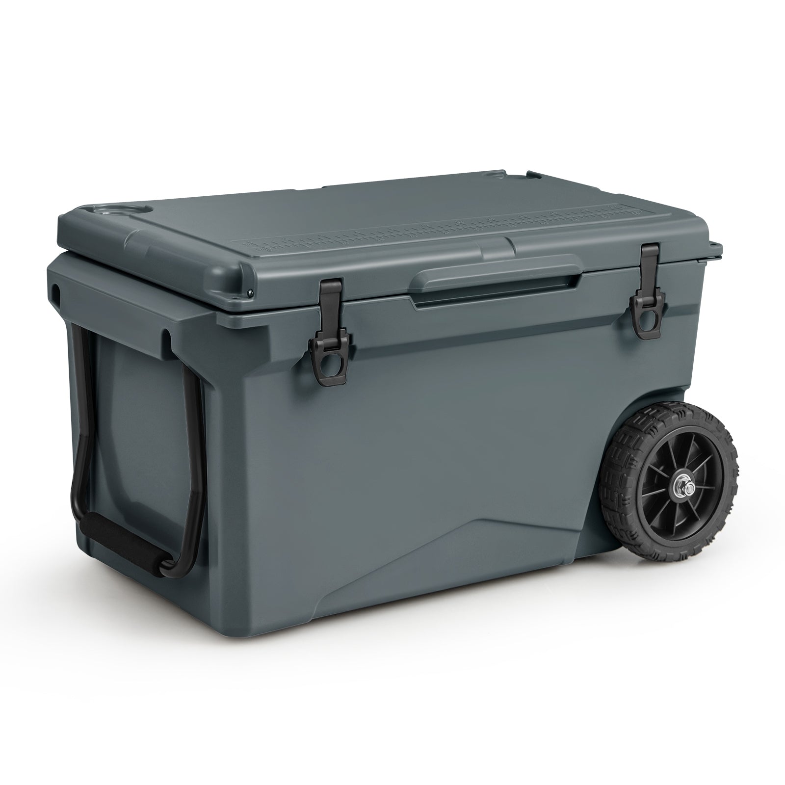 75 Quart Portable Cooler Rotomolded Ice Chest with Handles and Wheels, Gray Coolers Gray at Gallery Canada