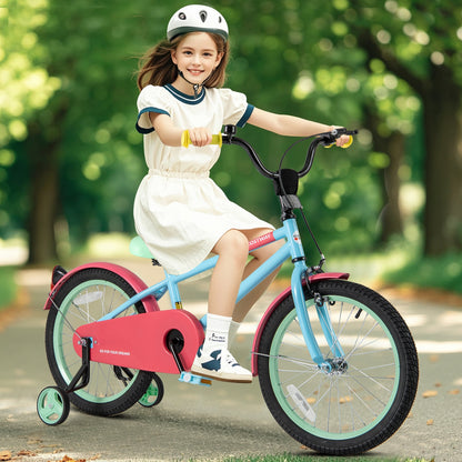 Kids Bike with Adjustable Handlebar and Saddle Blue-18 inches, Blue Kids Bike at Gallery Canada