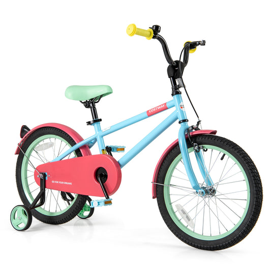 Kids Bike, Adjustable Handlebar And Saddle, 18 Inches, Blue Kids Bike Blue at Gallery Canada
