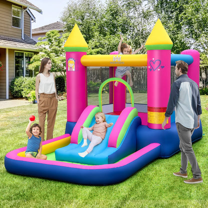 Inflatable Bounce House, 4-in-1 Princess Bouncy Castle, Multicolor Bounce House at Gallery Canada