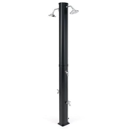 9.3 Gallon Solar Outdoor Shower, Dual Shower Heads, Black Portable Toilets & Showers Black at Gallery Canada