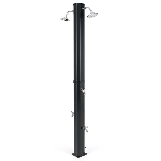 9.3 Gallon Solar Outdoor Shower, Dual Shower Heads, Black Portable Toilets & Showers Black at Gallery Canada
