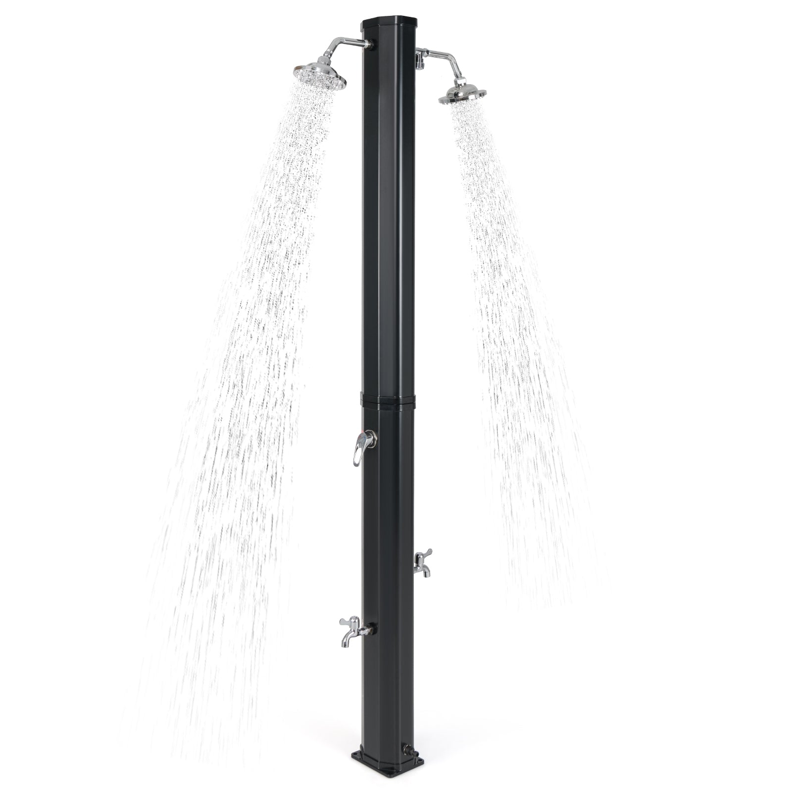 9.3 Gallon Solar Heated Outdoor Shower with Dual Shower Heads, Black Portable Toilets & Showers at Gallery Canada