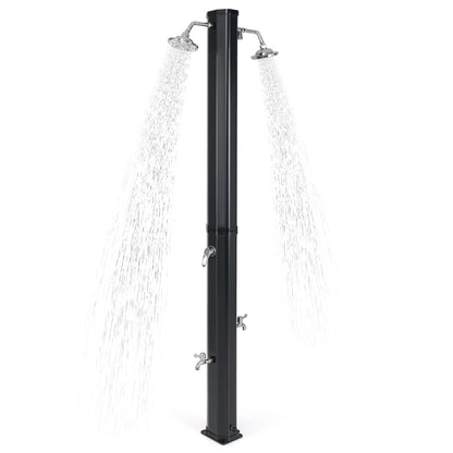 9.3 Gallon Solar Heated Outdoor Shower with Dual Shower Heads, Black Portable Toilets & Showers at Gallery Canada