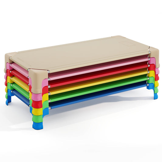 Portable Stackable Daycare Cots, 53 Inch, Multicolor