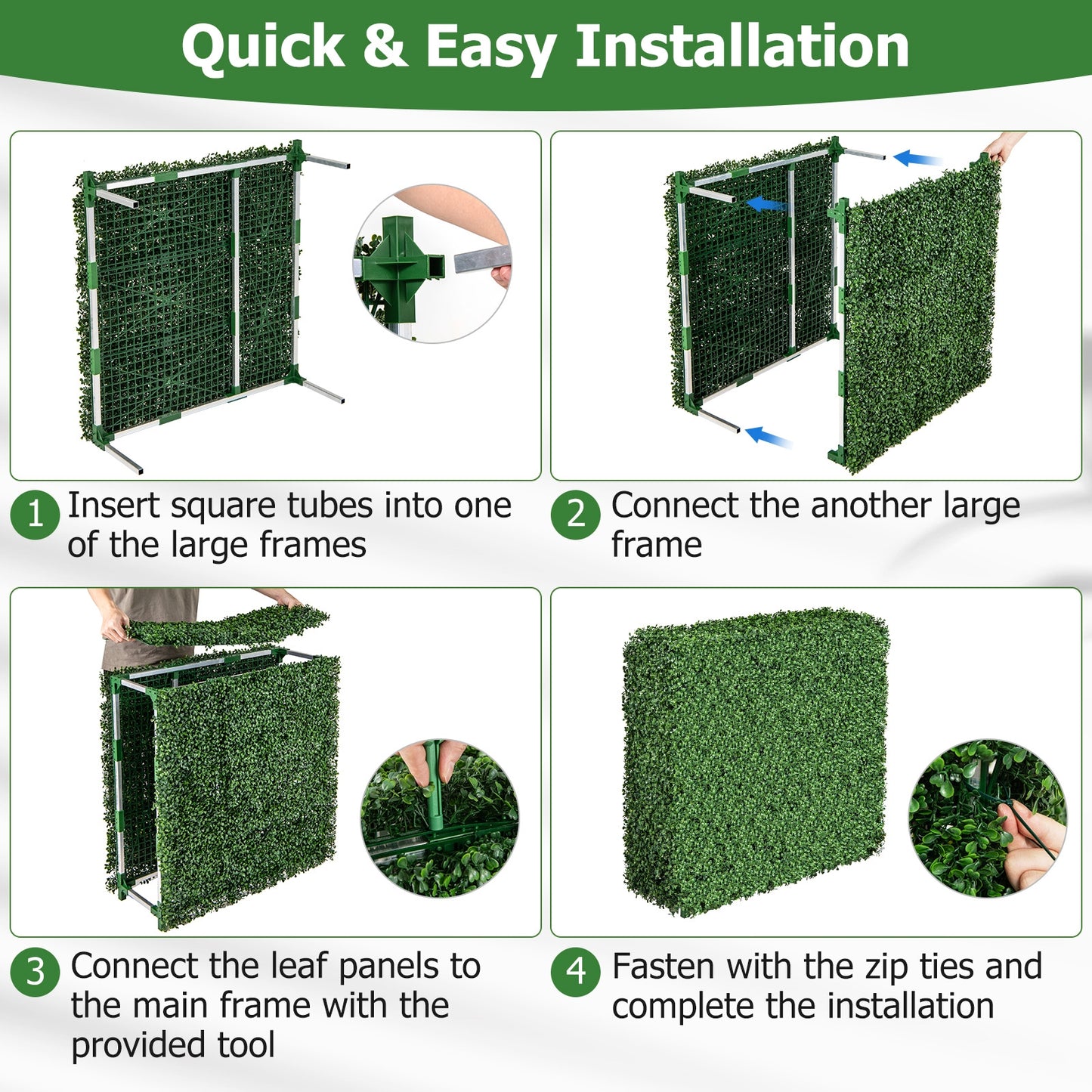 Faux Greenery Room Divider Decorative Privacy Screen Fence Hedge Wall-S, Green Decorative Fencing & Flooring at Gallery Canada