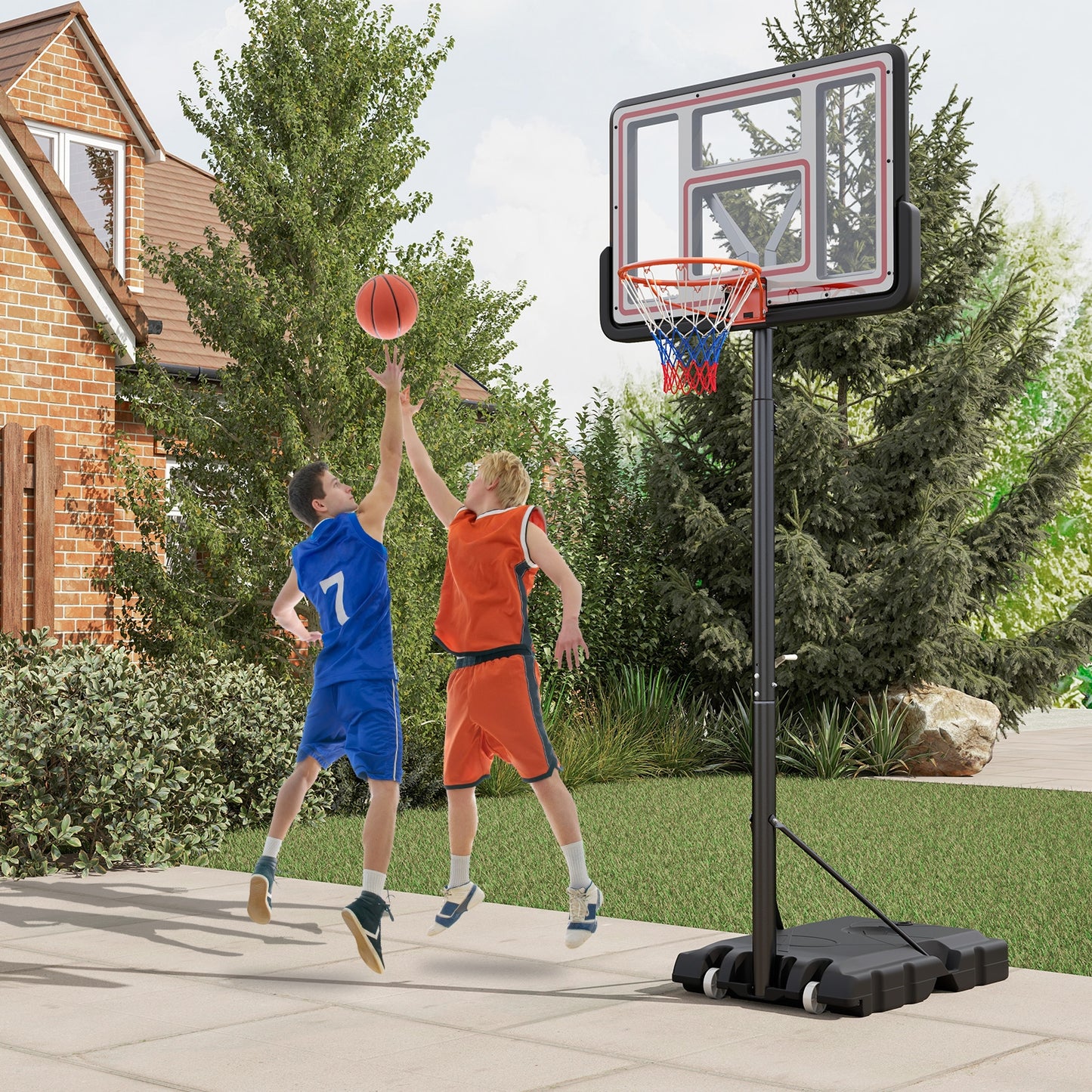 Portable Basketball Hoop Adjustable Basketball Goal System Sport Equipments at Gallery Canada