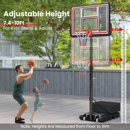 Portable Basketball Hoop Adjustable Basketball Goal System Sport Equipments at Gallery Canada
