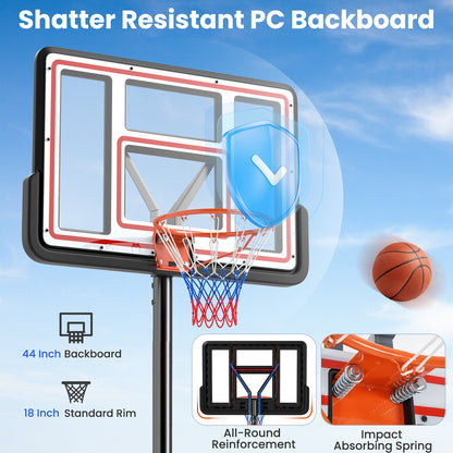 Portable Basketball Hoop Adjustable Basketball Goal System Sport Equipments at Gallery Canada