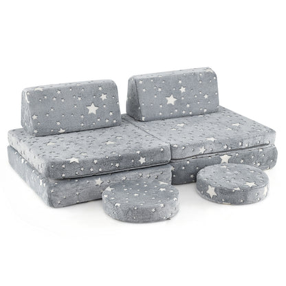 Modular Kids Play Couch, Glow In Dark, Gray Kids Chairs & Seating at Gallery Canada