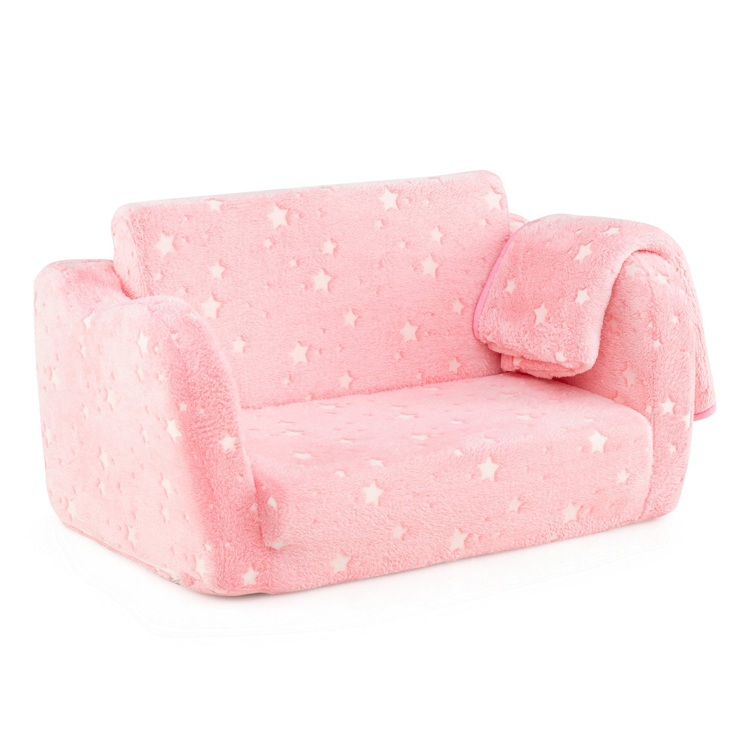 Folding Kids Couch With Glow In The Dark Blanket, Pink Kids Chairs & Seating at Gallery Canada
