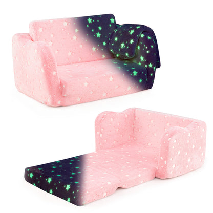 Folding Kids Couch With Glow In The Dark Blanket, Pink Kids Chairs & Seating at Gallery Canada