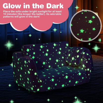 Folding Kids Couch With Glow In The Dark Blanket, Pink Kids Chairs & Seating at Gallery Canada
