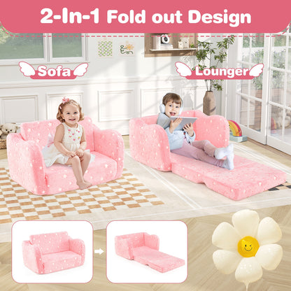 Folding Kids Couch With Glow In The Dark Blanket, Pink Kids Chairs & Seating at Gallery Canada