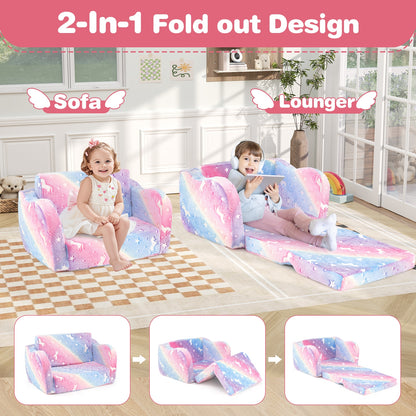 Folding Kids Couch With Blanket, Glow In The Dark, Multicolor Kids Chairs & Seating at Gallery Canada