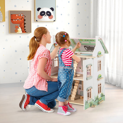Kids Wooden Dollhouse, 3 Level, Pink Play Tents & Playhouse at Gallery Canada