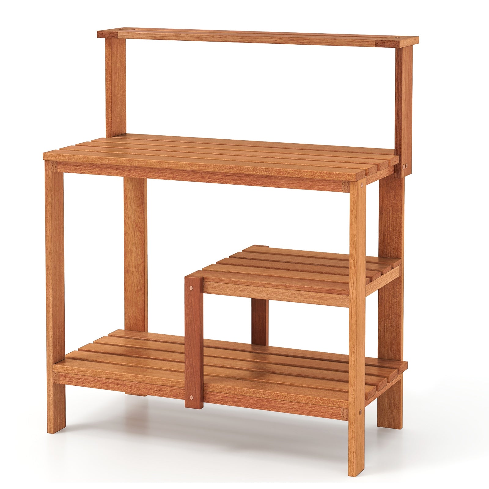 Outdoor Garden Potting Wood Planting Workstation With Open Shelves Potting Benches & Tables Options at Gallery Canada