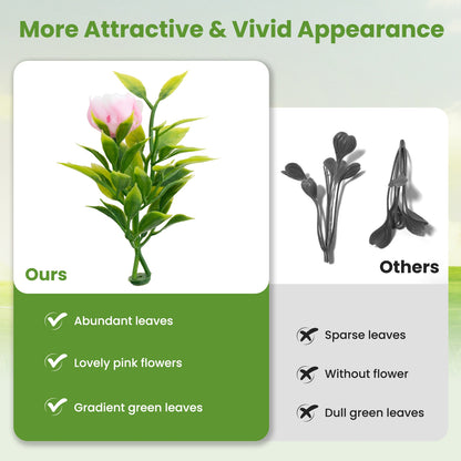 2 Pieces Artificial Plant Topiary Balls 17.5 Inch Faux Decorative Balls with Pink Flowers, Green Faux Plants at Gallery Canada