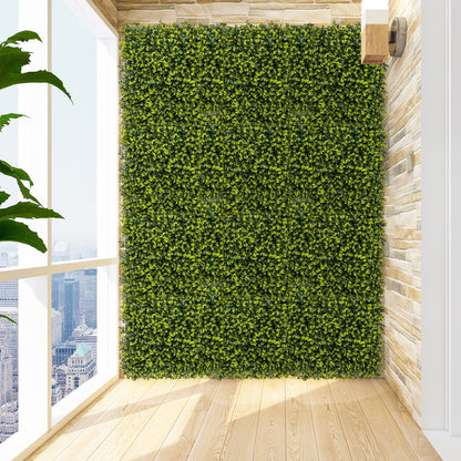 12 Pieces 20 Inch x 20 Inch Artificial Hedge Eucalyptus Panels, Green Decorative Fencing & Flooring at Gallery Canada