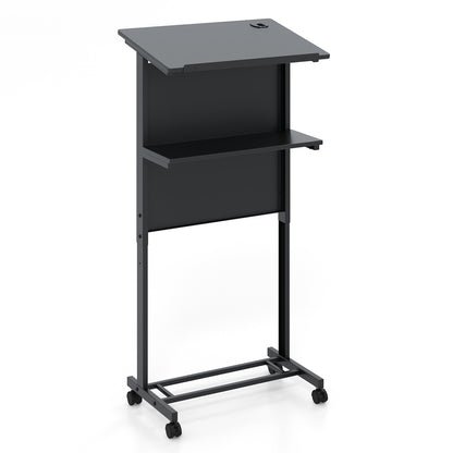 3-Position Adjustable Lectern Table, Black Standing Desks at Gallery Canada