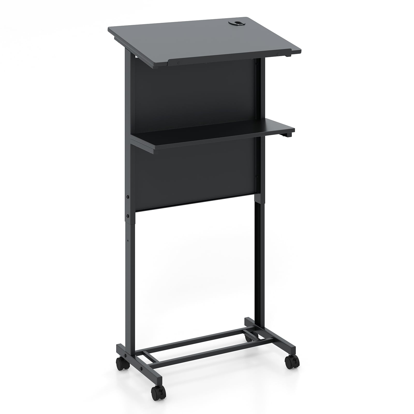3-Position Adjustable Lectern Table, Black Standing Desks at Gallery Canada