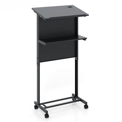 3-Position Adjustable Lectern Table, Black Standing Desks at Gallery Canada