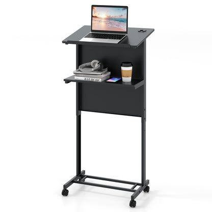 3-Position Adjustable Lectern Table, Black Standing Desks at Gallery Canada