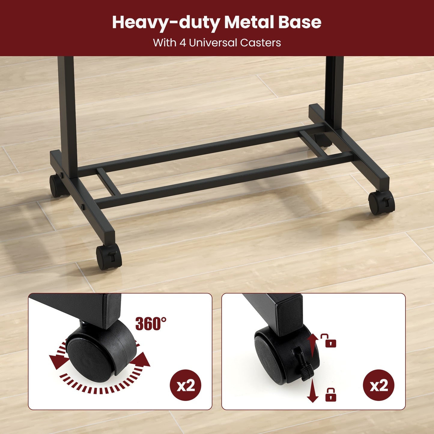 3-Position Adjustable Lectern Table, Black Standing Desks at Gallery Canada