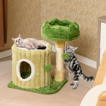 Cat Tree With Sisal Scratching Posts, Dangling Ball, Green Cat Trees Condos & Scratchers at Gallery Canada