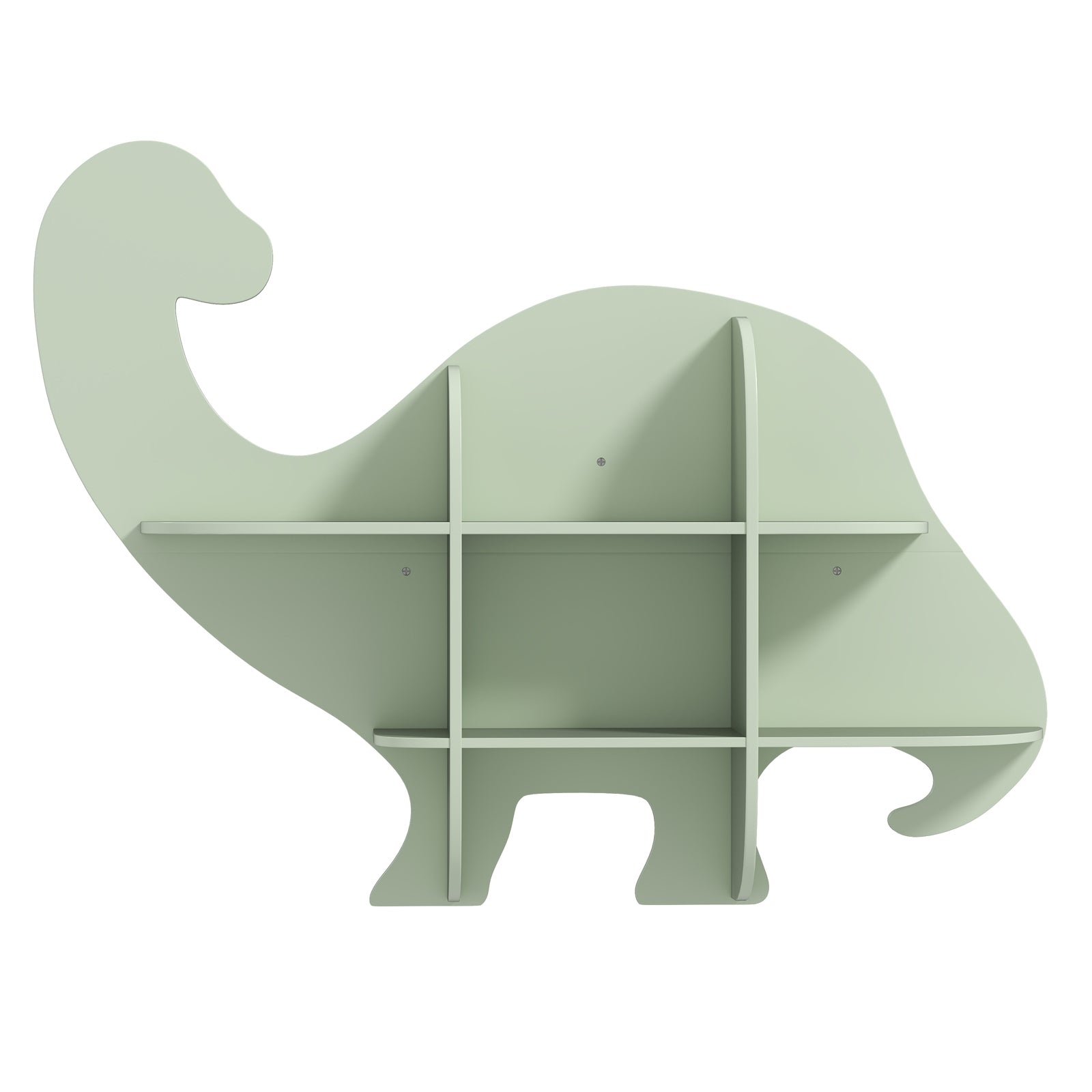 2-Tier Floating Dinosaur Bookshelf, Green Kids Storage at Gallery Canada